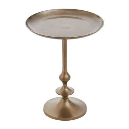 Large Round Gilt Metal Table 66 cm