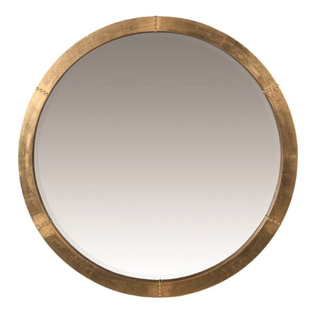 Round Gold Swirl Mirror 90 cm