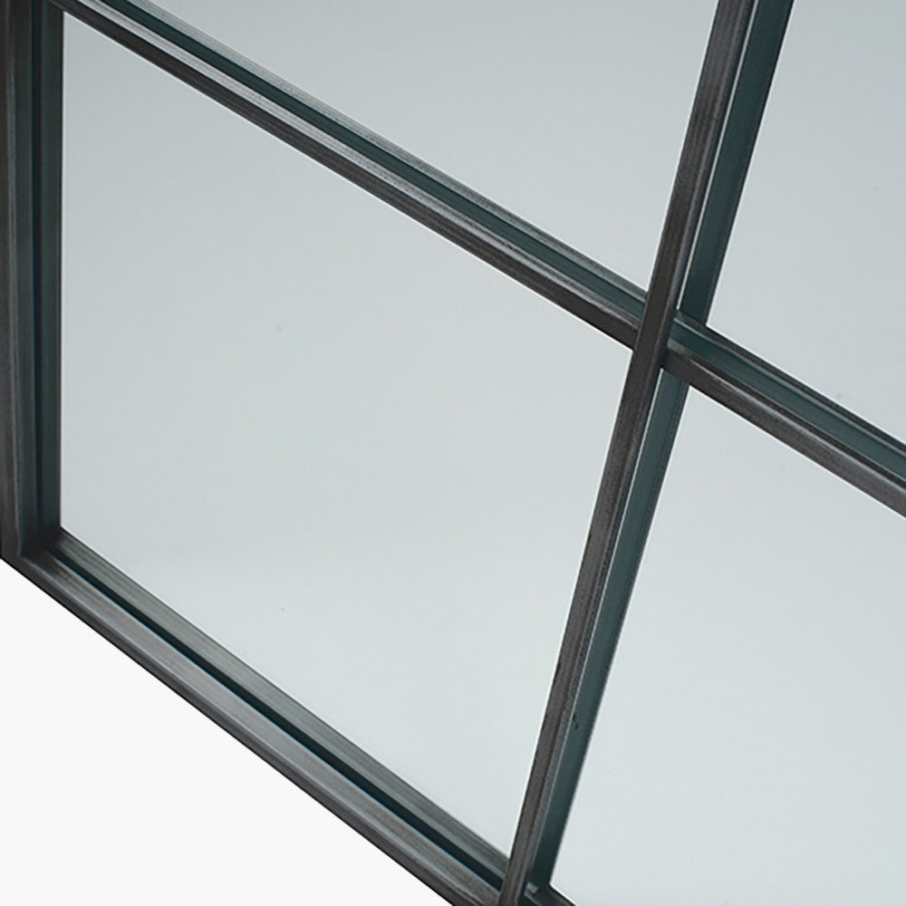 Window Mirror I Metal I 6 Pane I Indoor or Outdoor I Chiswick