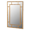 This gold metal bamboo mirror is ideal for adding the illusion of space while it's simple design will add interest to a room without any abstraction.&nbsp;