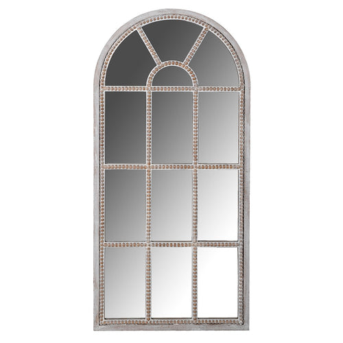 Beaded Ash Window Mirror 117 cm