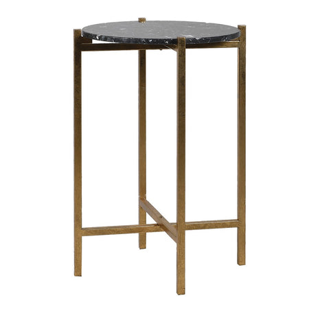 Gold Side Table 2 Trays 63 cm