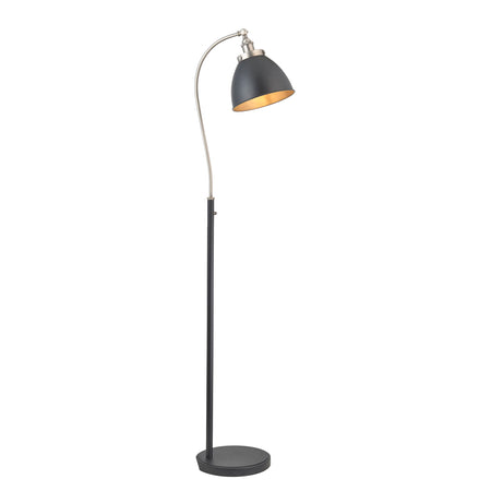 Nickel Satin Metal Floor Lamp with Fitted Directional LED Light