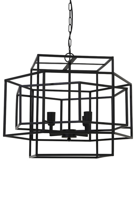 Glass Pendant - Caged Rods - 53cm