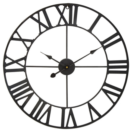 Silver Skeleton Clock 80 cm
