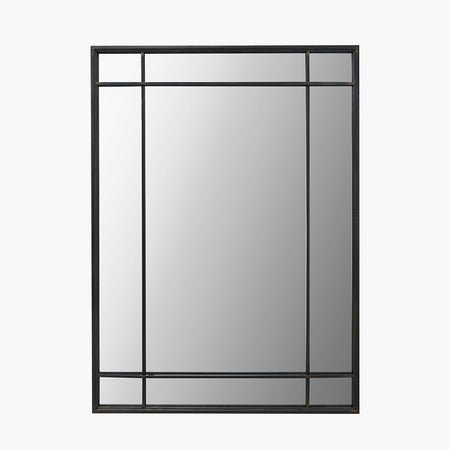 Ornate Bevelled Panel Mirror Silver Gilt 192 cm