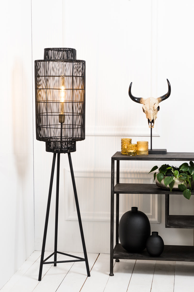 Black Wire Floor Lamp 125 cm