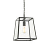 Black Metal & Glass Lantern