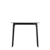 Console Table Black Wooden Glass Top W: 90 cm