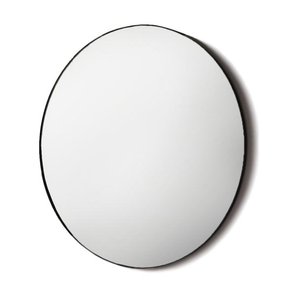 Black Industrial Circular Mirror 80 cm 