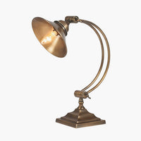 Brass Desk Light Curved H:42 cm