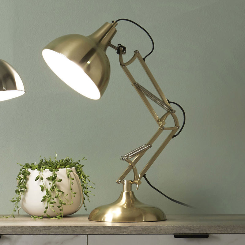 Adjustable Brass Desk Light