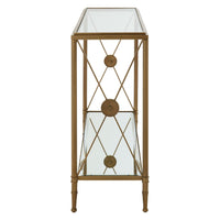 Classic Empire Style Brass and Glass Console Table