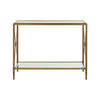 Classic Empire Style Brass and Glass Console Table