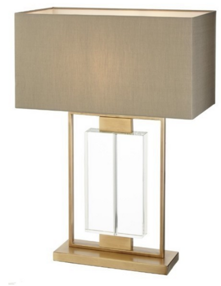 Marble and Brass Desk Lamp 47cm