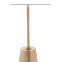 Brushed Gold Side Table With Marble Effect Top - 65cm