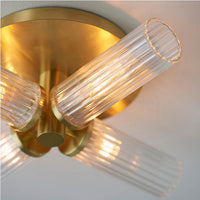 Stylish Semi Flush Gilt Light 35 cm Bathroom Light IP44