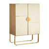 Geo Cabinet. Contemporary Geometric Design Cabinet. 3 Deep shelves, glamour on 2 beautifully shaped legs.