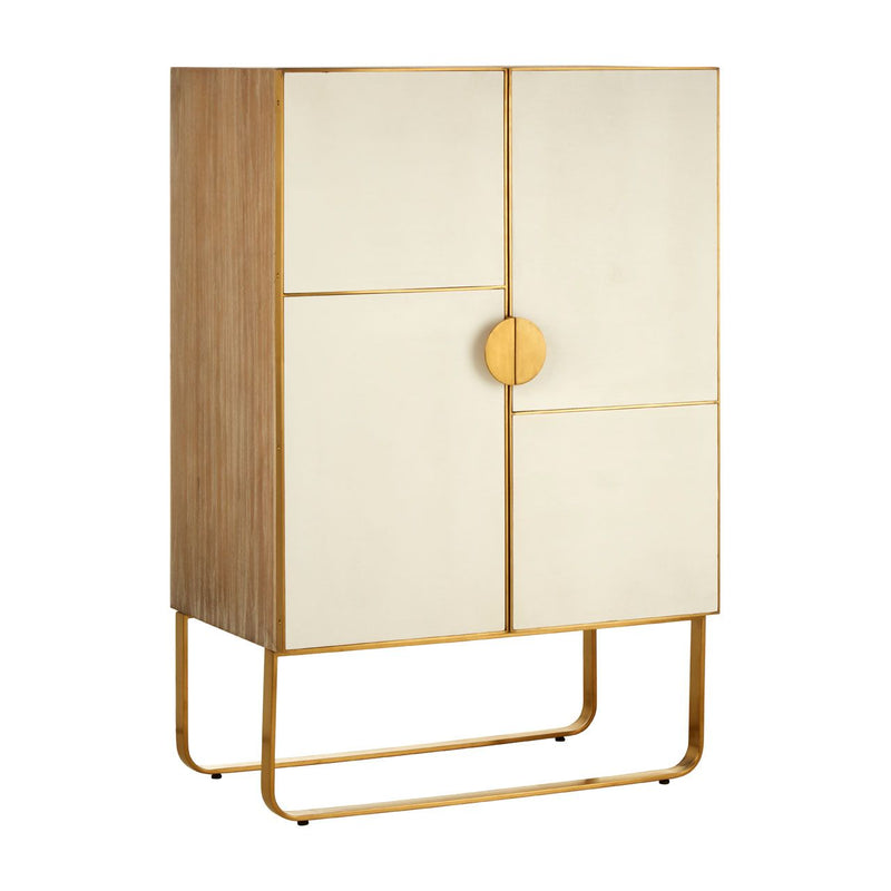 Geo Cabinet. Contemporary Geometric Design Cabinet. 3 Deep shelves, glamour on 2 beautifully shaped legs.