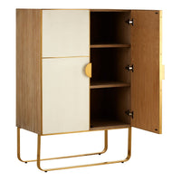 Geo Cabinet. Contemporary Geometric Design Cabinet. 3 Deep shelves, glamour on 2 beautifully shaped legs.