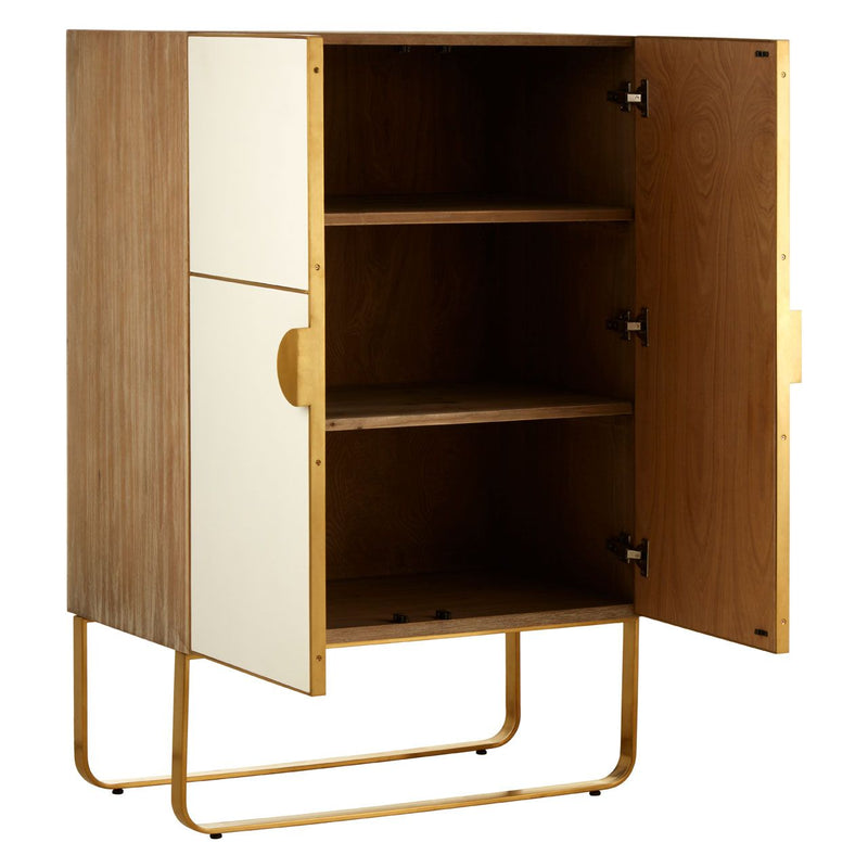 Geo Cabinet. Contemporary Geometric Design Cabinet. 3 Deep shelves, glamour on 2 beautifully shaped legs.