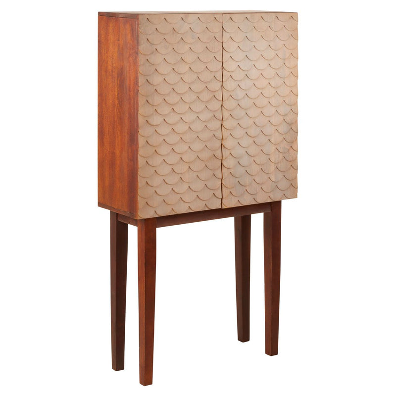 Tall Scallop Design Cabinet on tall legs, exceptionally stylish piece but oh so useful too