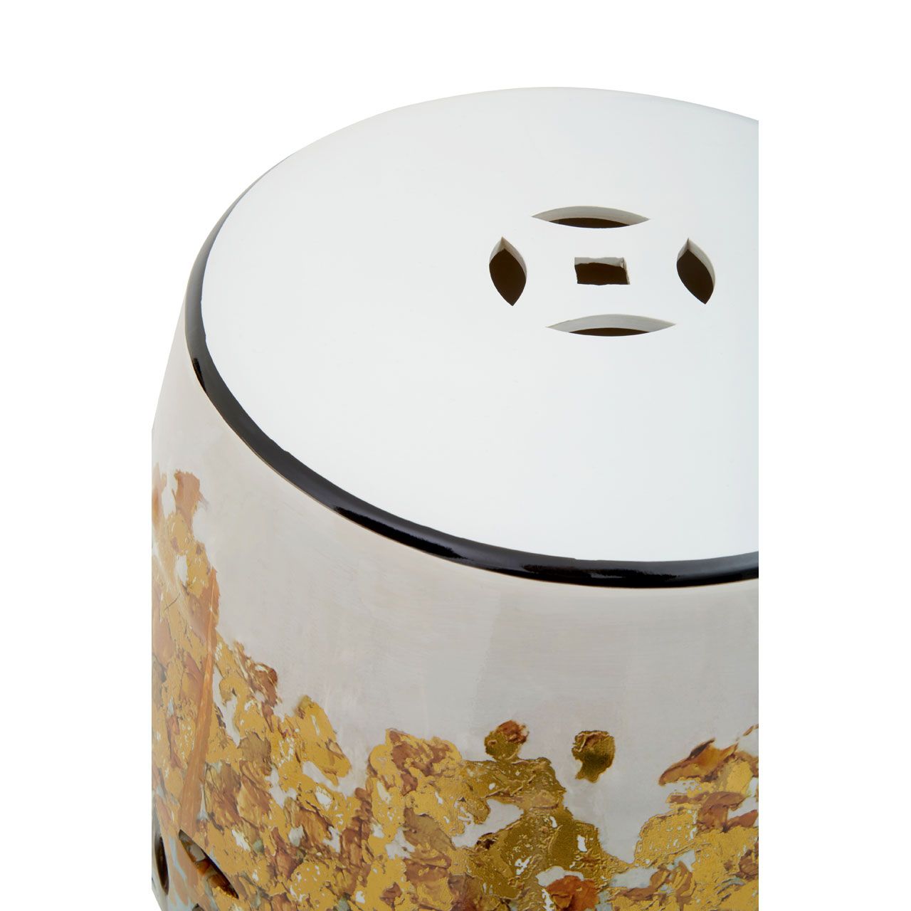 Ceramic stool perfect decorative seating for indoor or outdoor