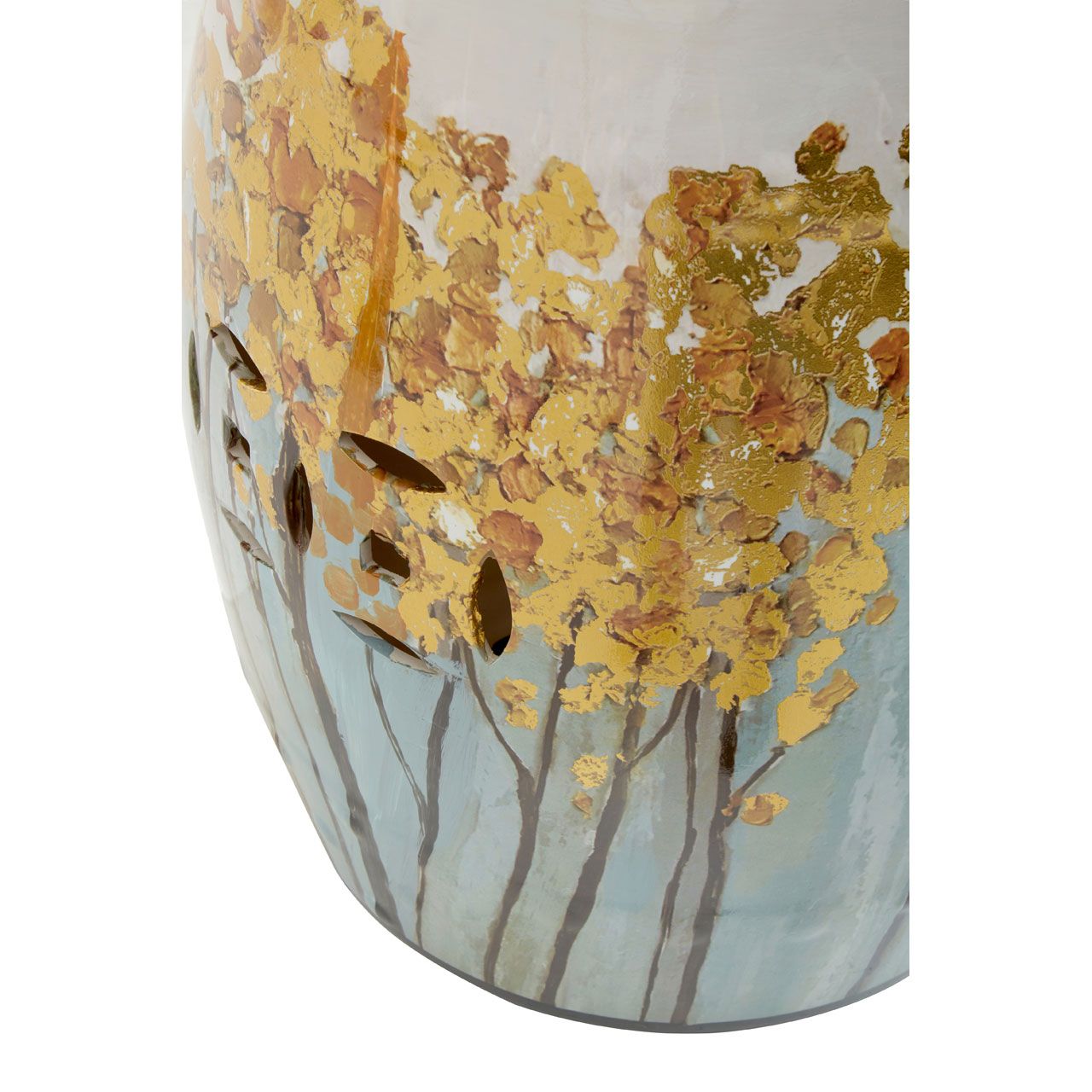 Ceramic stool perfect decorative seating for indoor or outdoor