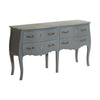 Stunning double 'Louis' style chest in a distressed 'country house' grey painted finish, with period styled handles.