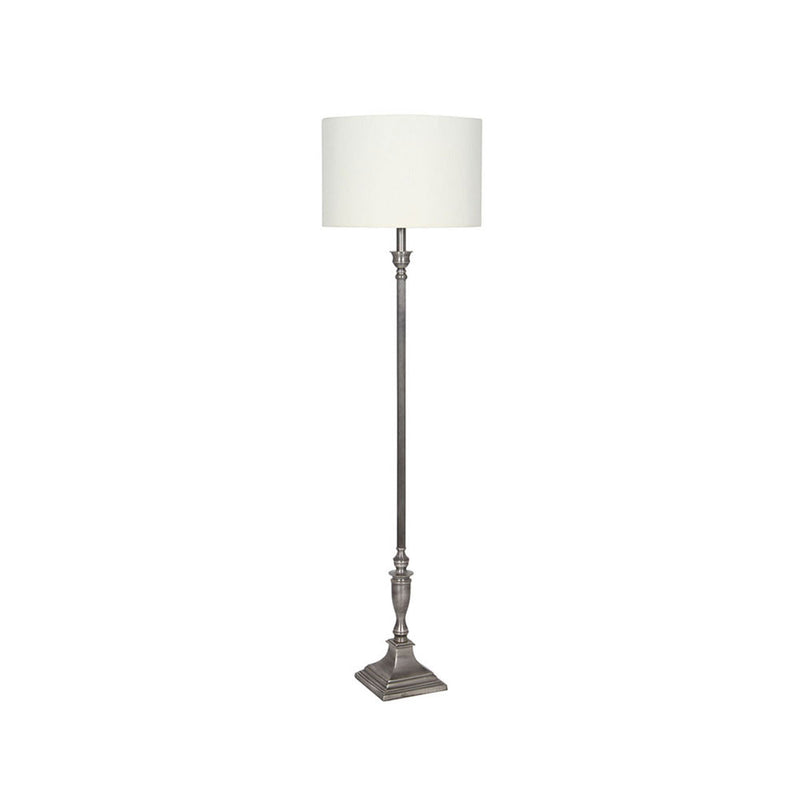 Floor Lamp Burnished Silver Column 136cm