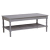 This pine wood coffee table in an slate grey finish will create a timeless aesthetic in the living room or hallway. A Classic apperance with turned spindle legs along with a lower shelf. 