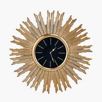 Gold Starburst Clock 79cm 