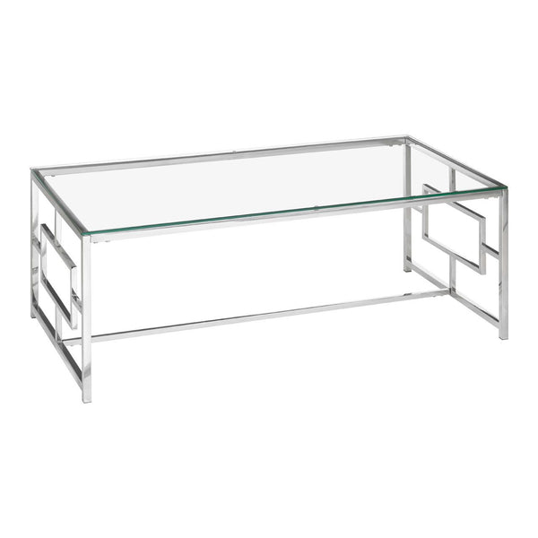 Silver and Glass Coffee Table