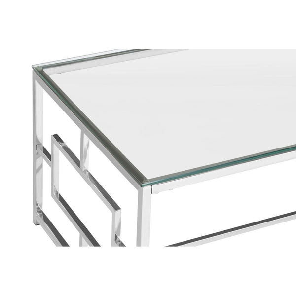 Silver and Glass Coffee Table