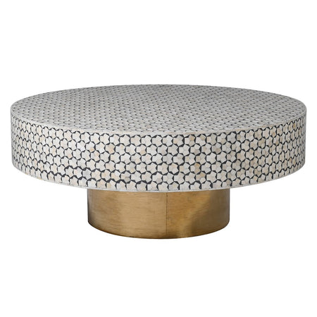Coffee Table  Stainless Steel & Glass  130cm