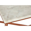 Luxurious Marble and Gilt Metal Coffee Table. Simple Elegance. 