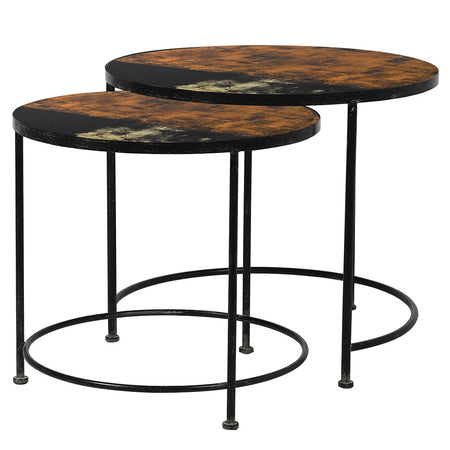 Coffee Table Geometric Inlaid 107cm