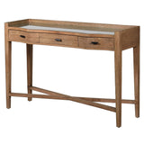 A beautifully curved wooden table with a glass top and 3 drawers.  Really versatile piece of furniture, a great dressing table with an inserted glass top, or in a hall as a useful console table.