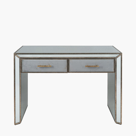 Mirrored Top Gilt Finish Console Table