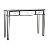 3 Draw Mirrored Glass and Black Console/Dressing Table