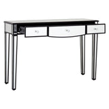 3 Draw Mirrored Glass and Black Console/Dressing Table