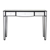 3 Draw Mirrored Glass and Black Console/Dressing Table