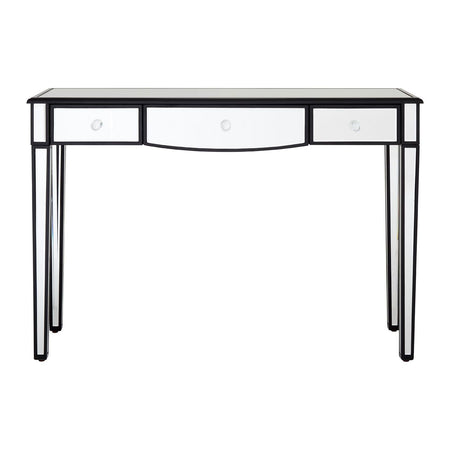 Black & Rattan Table 116 cm