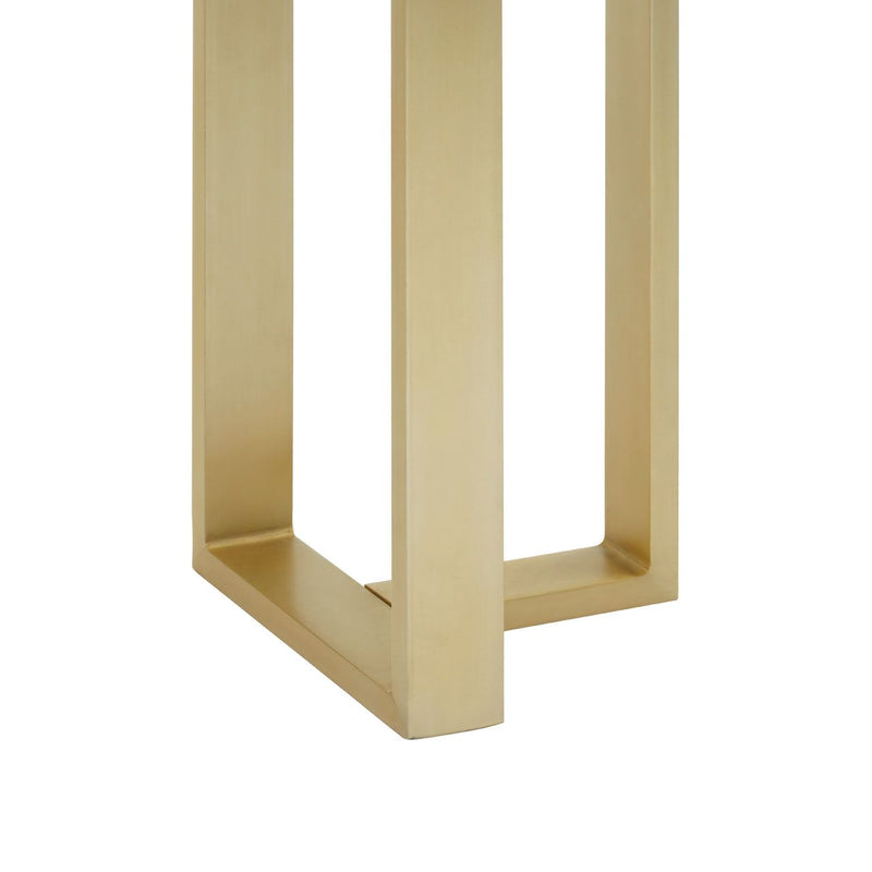 Pale Oak Brushed Gold Console 130 cm