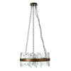 Copper Banded Acrylic Shard Chandelier