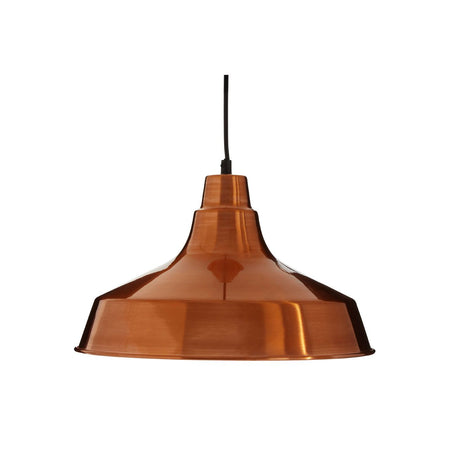 Brushed Steel Pendant with Rose Taupe Shade - 47cm