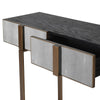 Console in Faux Grey Shagreen W: 180 cm