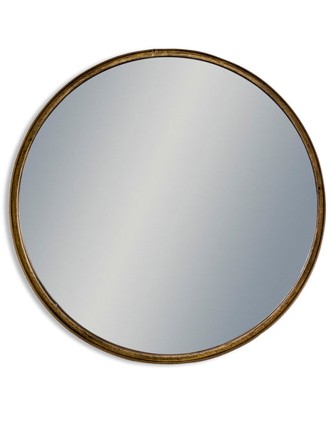 Round Mirror Deep Frame Bronze 80 cm