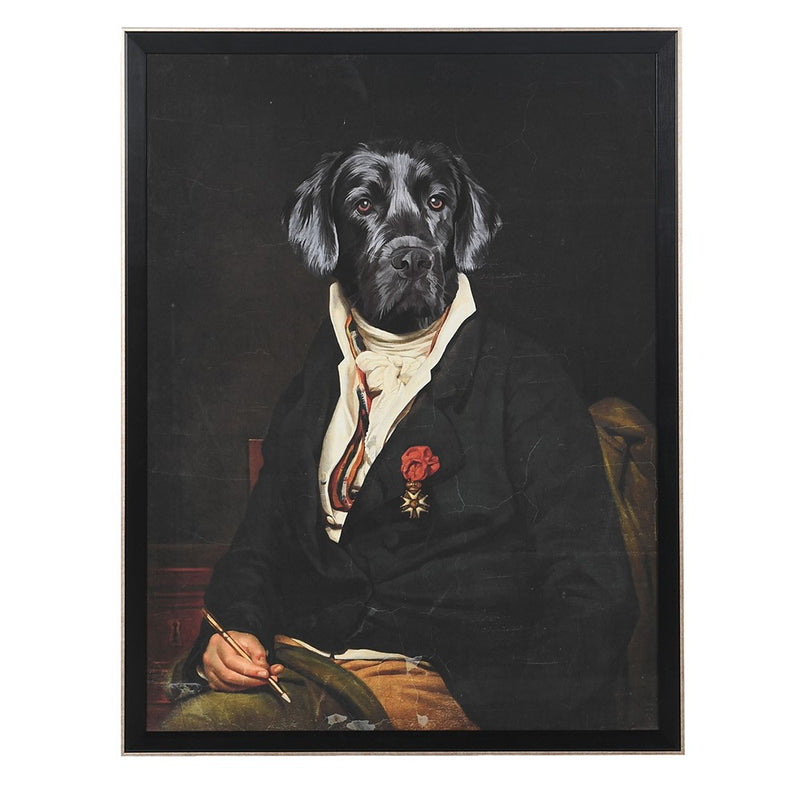 Stunningly framed 'Suited and Booted Dog' print.