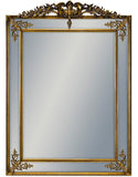 Ornate Gilt Bevelled Mirror with Crown 192 cm